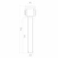 Regulerbart stålhængsel M20 til fløjporte – galvaniseret, L150 mm 001-350 (4)