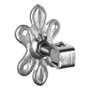 Regulerbar porthængsel med dekorativ plade M20 160×105×6 mm galvaniseret stål