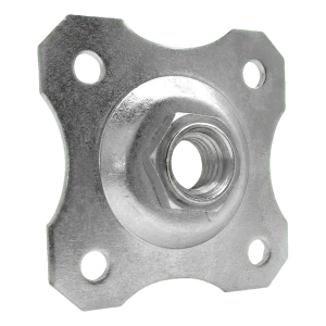 Dekorativ plade 100x100 mm til justerbart hængsel M20 – galvaniseret
