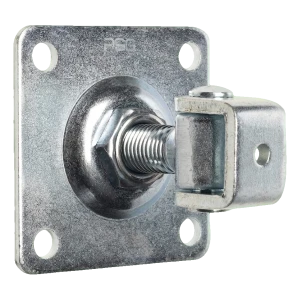 PSC regulerbart porthængsel med skilt M20 galvaniseret 100×100×4 mm