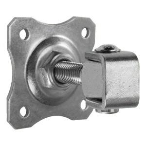 Justerbart porthængsel med dekorativ plade M16 80×80 mm galvaniseret stål