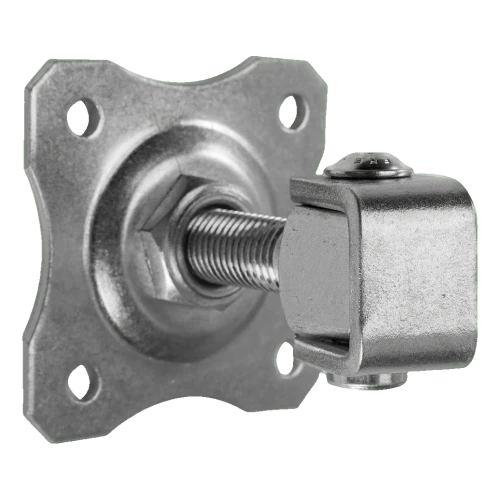 Justerbart porthængsel med dekorativ plade M16 80×80 mm galvaniseret stål 001-363 (1)