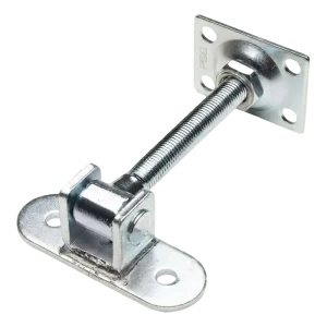 PSG justerbart porte hængsel M16 med skilt 115×40 mm og holder 75×55×3 mm