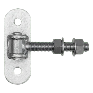 Regulerbart porthængsel M18 med plade 140×50 mm – galvaniseret