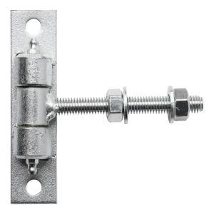 Justerbart porthængsel M12 galvaniseret – skilt 130×30 mm