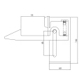 PSG justerbar port stopper til fløjporte med lås – fanger 50 mm, galvaniseret stål 001-444 (4)