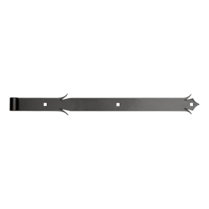 Dekorativt båndshængsel til fløjporte 700 mm × 50 mm – sort