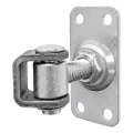 Komet – justerbar porthængsel M12 med skilt 75 × 37 mm, galvanisk zink 001-522 (1)