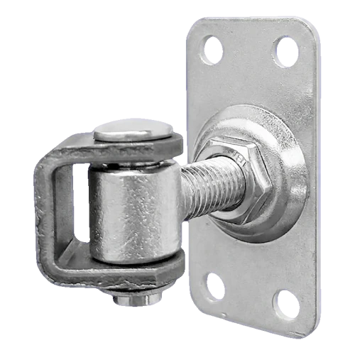 Komet – justerbar porthængsel M12 med skilt 75 × 37 mm, galvanisk zink 001-522 (1)