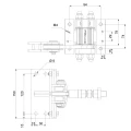 Comunello Albatros Piccolo – hængselssystem til foldbar port op til 4 m / 100 kg 001-530 (6)
