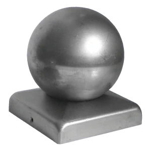 Hegnskasket stål med kugle 50×50 mm / Ø 60 mm – rå