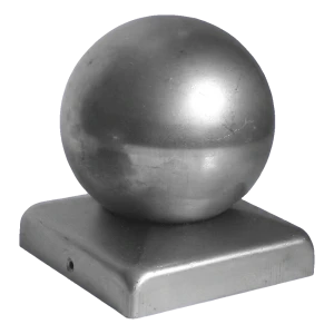 Hegnskasket af stål med kugle fi 50 mm til stolpe 60×60 mm – galvaniseret