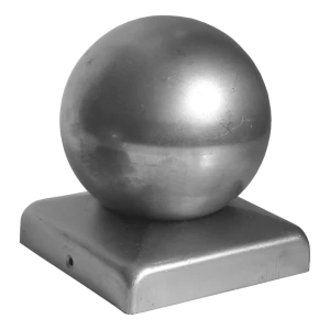 Hegningens stållåg med dekorativ kugle fi 60 til stolpe 60x60 mm – galvaniseret