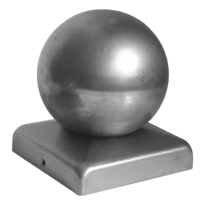 Hegnshat af stål 70×70 mm med kugle ø 60 mm – galvaniseret