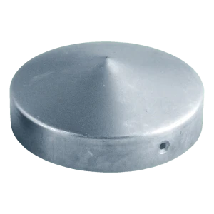 Galvaniseret ståltag til rund hegnsløpæl Ø 42 mm