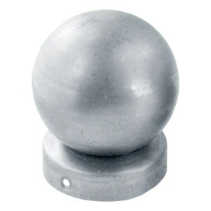 Rund hegnskasket til stolpe fi 60 mm med kugle fi 60 – galvaniseret stål