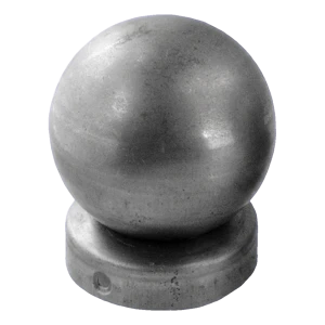 Hegnskasket af stål til stolpe fi 60 mm med dekorativ kugle fi 80 mm