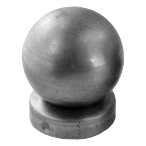 Hegnshat af stål, rund ø 77 mm med dekorativ kugle ø 80 mm