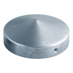 Galvaniseret stålhat til rund hegnssstolpe FI 80 mm
