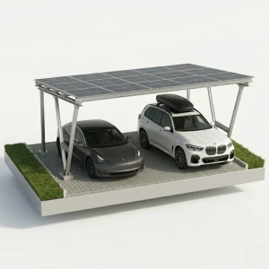 Solcellecarport VICA til 2 køretøjer Solcelleparkering SOLO