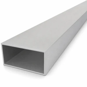 Firkantet aluminiumsrør 40×80×2 mm – lukket profil EN AW-6060, længde 2000 mm