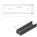 C-profil forbinder beslag til sokkelmur 300x55 galvaniseret GPV-700-49 (3)
