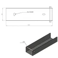 C-profil forbindelsesstykke beslag til sokkelmur 300x50 galvaniseret GPV-700-54 (3)