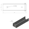 C-skinne forbindelsesbeslag til sokkel 250x50 galvaniseret GPV-700-39 (3)
