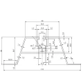 Trapezformet aluminiumsbro H100 L330 med EPDM-pakning 2 mm til PV-montering 001-779 (2)