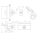 Endeklemme 30mm med Skrue og Indsats - Sortmalet PV-03-23 (2)