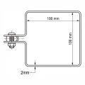 Endeklammer til hegnspaneler 100x100 mm galvaniseret 000-781 (5)