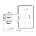 Endeklammer til hegnspaneler 60x40 antracit grafit GPV-700-11 (4)