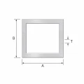 Rektangulært aluminiumsrør 25×100×2 mm – lukket profil EN AW-6060, L=2000 mm 001-855 (2)