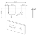 Aluminium-Adapter 40x80x5 PV-07-05