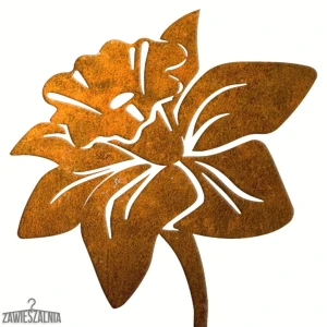 Zawieszalnia – havdekoration i corten stål Påskelilje XL 15×97 cm