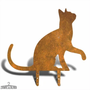 Havefugleskræmsel Kat Łapka L 41×42 cm – metaludsmykning og fugleafskrækkende figur