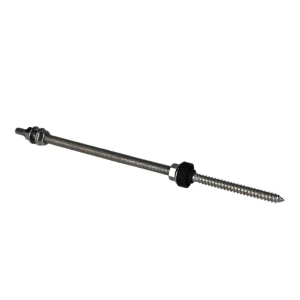 Skrue med dobbelt gevind til adaptere og trekanter - M10x300