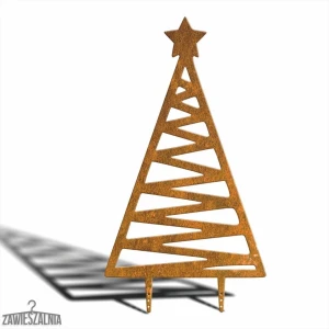 Zawieszalnia – havepynt juletræ Zygzak XXL 92 cm i Corten-stål