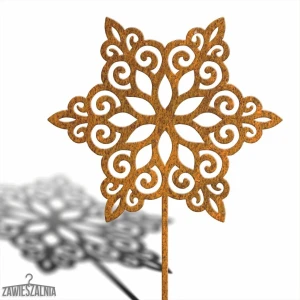 Biżuteria Ogrodowa – havepynt Snestjerne XXL 93 cm corten stål