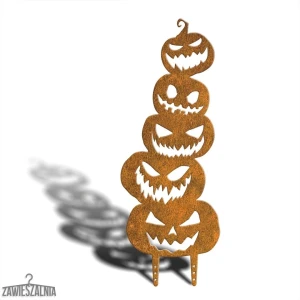 Haveornament – Stracho Græskar XL 78 cm, halloweendekoration i corten-stål