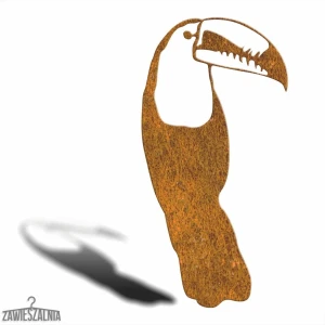 Zawieszalnia – havepynt Tukan i Corten-stål L 23×45 cm