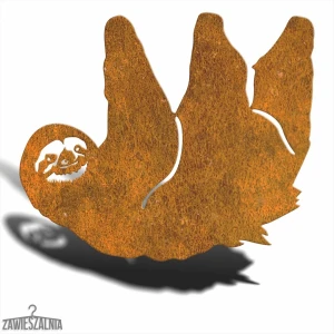 Haveornament – hængende dovendyr XL i Corten-stål 55×48 cm