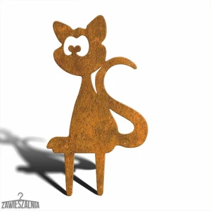 Pupil Ogrodowy – havepynt Katten Maurycy M i Corten-stål 39 cm