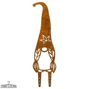 Zawieszalnia – stalig havepynt Krasnal Apsik XL 57 cm – Corten (rustpatina)