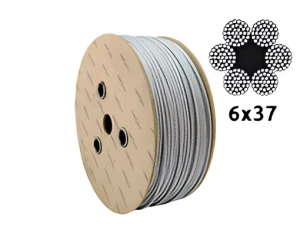 Galvaniseret stålwire Ø8,0 mm 6×37 med fiberkerne FC