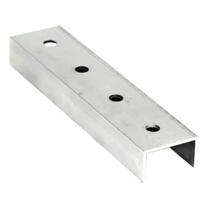 PV-monteringsprofilsamler i aluminium 20 cm – U-profil 25×45×25 mm