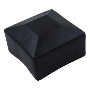 Sort LLDPE-endehætte til PV-monteringsprofiler 40×40 mm – type 2