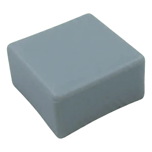 Flad grå endehætte af LLDPE til PV-monteringsprofiler 40×40 mm – type 3