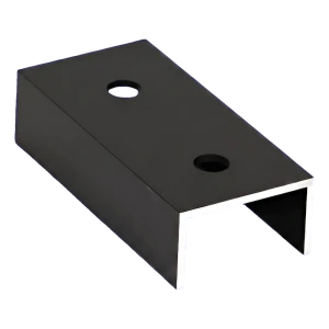 Samlestykke til PV-monteringsprofil, aluminium, anodiseret sort, 100 mm