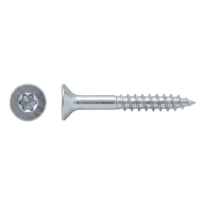 Træskrue rustfri A2 TX25 6,0×40 mm – undersænket hoved, delvist gevind – karton à 100 stk.